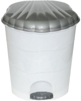 Мусорное ведро Violet 151101 (бело-серый) - 