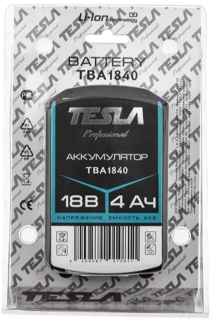 Аккумулятор для электроинструмента Tesla TBA1840 (597902)