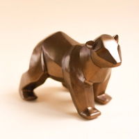 Статуэтка Нашы майстры Медведь геометрический / 9008 (бронза) - 