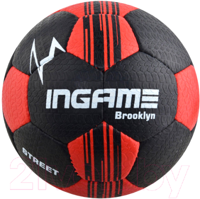 Футбольный мяч Ingame Street Brooklin 2020 (размер 5, черный/красный)