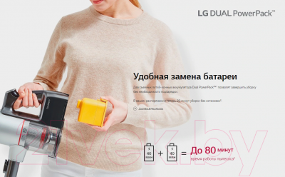 Вертикальный пылесос LG A9MULTICARE