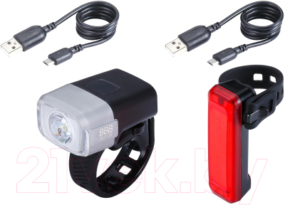 Набор фонарей для велосипеда BBB Lightset NanoStrike 400 / BLS-134 (черный)