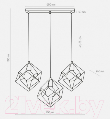 Потолочный светильник TK Lighting 190 Alambre