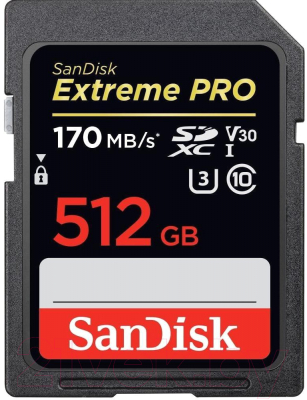 

Карта памяти SanDisk, Extreme Pro SDXC 512GB (SDSDXXY-512G-GN4IN)