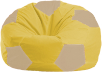 Бескаркасное кресло Flagman Мяч Стандарт М1.1-2550 (желтый/светло-бежевый) - 
