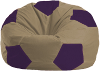 Бескаркасное кресло Flagman Мяч Стандарт М1.1-780 (бежевый/фиолетовый) - 