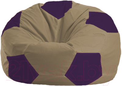 Бескаркасное кресло Flagman Мяч Стандарт М1.1-780 (бежевый/фиолетовый)