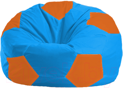 Бескаркасное кресло Flagman Мяч Стандарт М1.1-2820 (голубой/оранжевый)