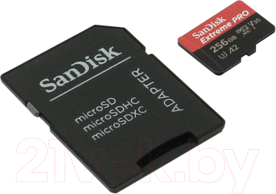 Карта памяти SanDisk Extreme Pro MicroSDXC 256GB + адаптер (SDSQXCZ-256G-GN6MA)