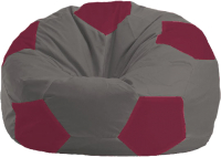 Бескаркасное кресло Flagman Мяч Стандарт М1.1-358 (темно-серый/бордовый) - 