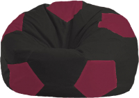 Бескаркасное кресло Flagman Мяч Стандарт М1.1-3580 (черный/бордовый) - 