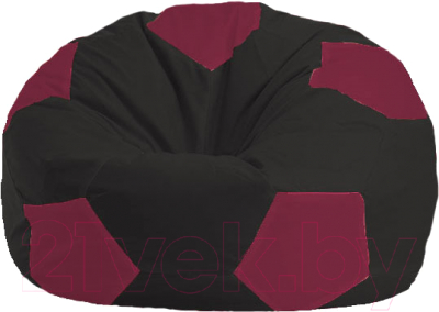 Бескаркасное кресло Flagman Мяч Стандарт М1.1-3580 (черный/бордовый)