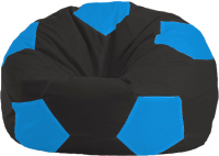 Бескаркасное кресло Flagman Мяч Стандарт М1.1-395 (черный/голубой) - 