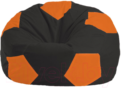 Бескаркасное кресло Flagman Мяч Стандарт М1.1-400 (черный/оранжевый)