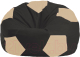 Бескаркасное кресло Flagman Мяч Стандарт М1.1-471 (черный/светло-бежевый) - 