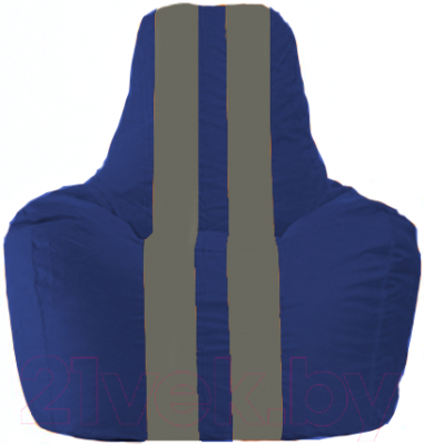 Бескаркасное кресло Flagman Спортинг С1.1-1390 (синий/серые полоски)