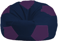Бескаркасное кресло Flagman Мяч Стандарт М1.1-38 (темно-синий/фиолетовый) - 