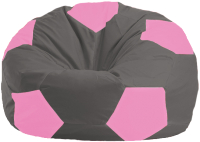 Бескаркасное кресло Flagman Мяч Стандарт М1.1-364 (темно-серый/розовый) - 