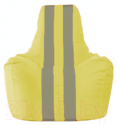 Бескаркасное кресло Flagman Спортинг С1.1-464 (желтый/серые полоски)