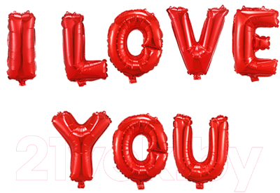 Набор воздушных шаров Darvish I Love You / DV-H-1027