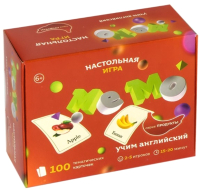 

Настольная игра Дубль, МЕМО Учим английский. Продукты