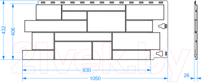 Фасадная панель Docke Slate Лех (432x1052)