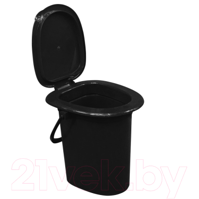 Ведро-туалет ZETA ПЛ-012367 (черный)