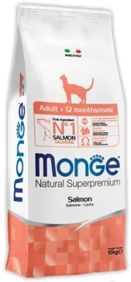 Сухой корм для кошек Monge Superpremium Adult Salmon (10кг)