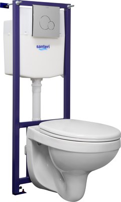 Унитаз подвесной с инсталляцией Santeri 138164S0000B0 - 