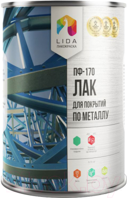 

Лак Lida, Бесцветный, ПФ-170