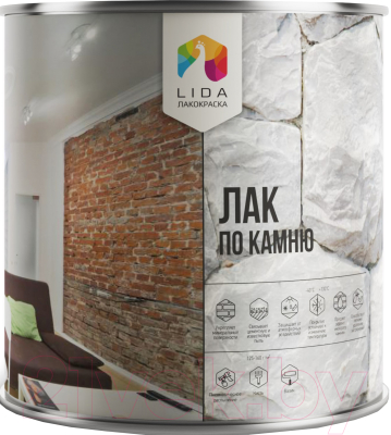 

Лак Lida, Прозрачный, По камню М