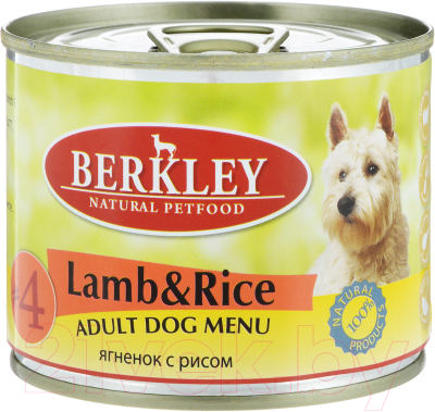 

Корм для собак Berkley, №4 ягненок с рисом