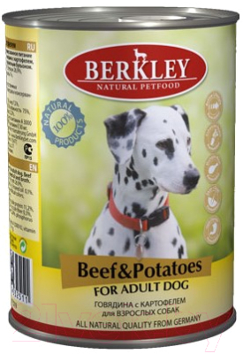 

Корм для собак Berkley, Говядина с картофелем
