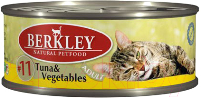 Влажный корм для кошек Berkley Tунец с овощами (100г)