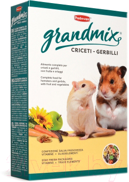 Корм для грызунов Padovan GRANDMIX Criceti для хомяков и мышей / PP00414 (400г)