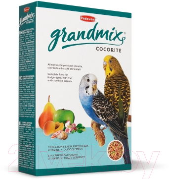 Корм для птиц Padovan GRANDMIX Cocorite для волнистых попугаев / PP00276 (400г)