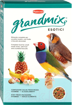 Корм для птиц Padovan GRANDMIX Esotici основной для экзотических птиц / PP00277 (400г)