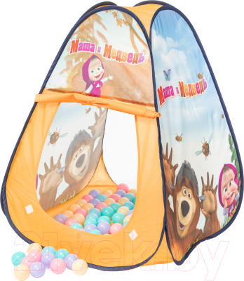 Детская игровая палатка Sundays Маша и медведь / 378694 (+100 шариков)