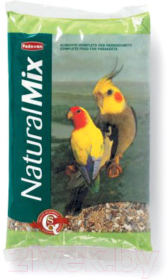 Корм для птиц Padovan NATURALMIX Parrocchetti для средних попугаев / PP00128 (850г)