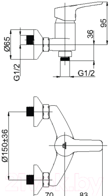 Смеситель Rubineta Uno-12/K (WT) / N20D71