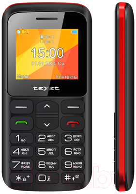 Мобильный телефон Texet TM-B323 (черный/красный)