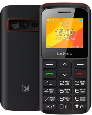 Мобильный телефон Texet TM-B323 (черный/красный)