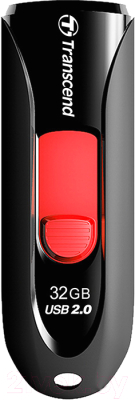 Usb flash накопитель Transcend JetFlash 590 64GB Black/Red (TS64GJF590K)