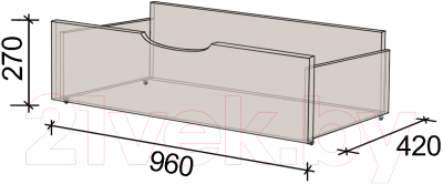 Ящик под кровать Артём-Мебель СН 120.06 (сосна арктическая)