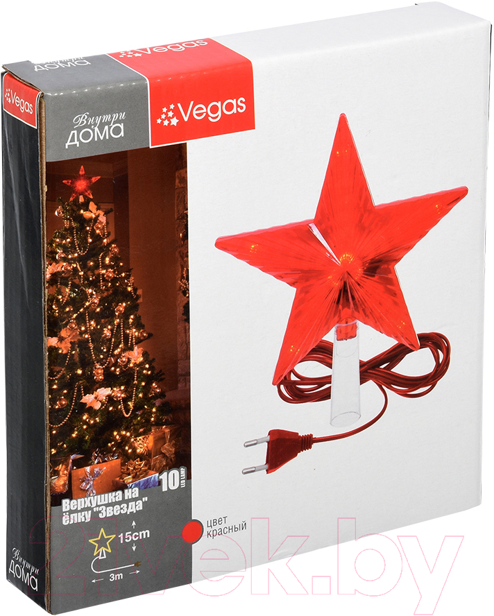 Верхушка для елки VEGAS Звезда 55097