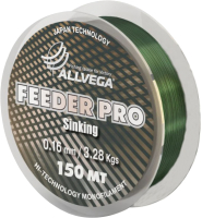 Леска монофильная Allvega Feeder Pro Sinking 0.16мм 150м / LFP15016 (темно-зеленый) - 