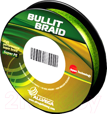 Леска плетеная Allvega Bullit Braid 0.20мм 135м / BB135GR20 (темно-зеленый)