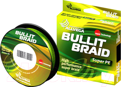 Леска плетеная Allvega Bullit Braid 0.20мм 135м / BB135GR20 (темно-зеленый)