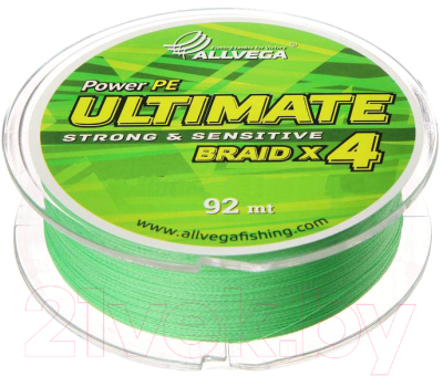 Леска плетеная Allvega Ultimate 0.16мм 92м / U92LGR016 (светло-зеленый)