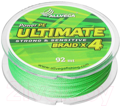 Леска плетеная Allvega Ultimate 0.18мм 92м / U92LGR018 (светло-зеленый)